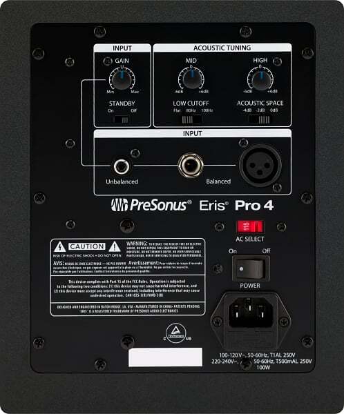 ERIS PRO 4 SINGLE POINT-SOURCE COAXIAL DESIGN,4.5-INCH LOW-FREQUENCY DRIVER,1-INCH HIGH FREQUENCY DRIVER,80W
